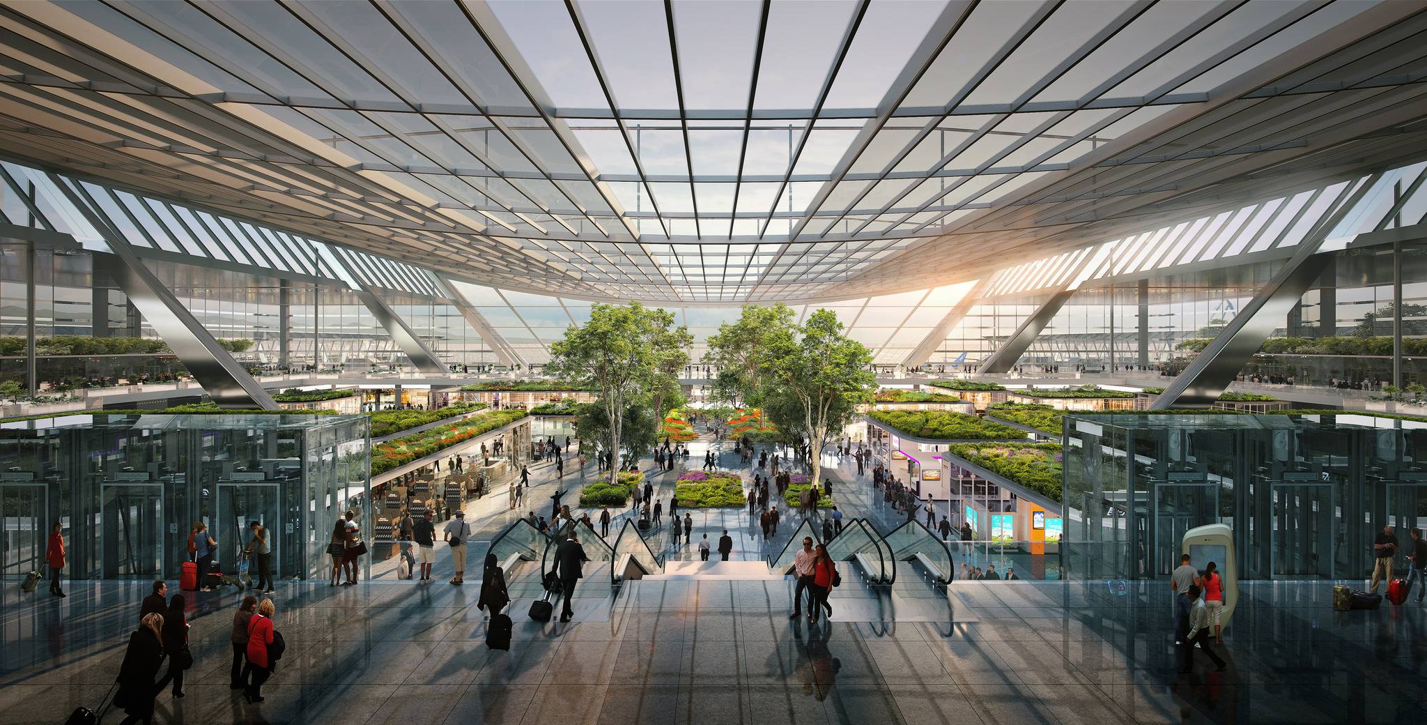 Fig. 1. Norman Foster, Terminal 3 building at Taoyuan International Airport. From: http://www.dezeen.com/2015/09/22/foster-partners-rogers-stirk-harbour-unstudio-compete-design-major-taiwan-airport-terminal-taoyuan-international-taipei/ (accessed September 18, 2016). 